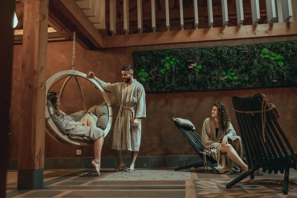 Espace de détente du Spa Séquoia Redwood à Vals-les-Bains