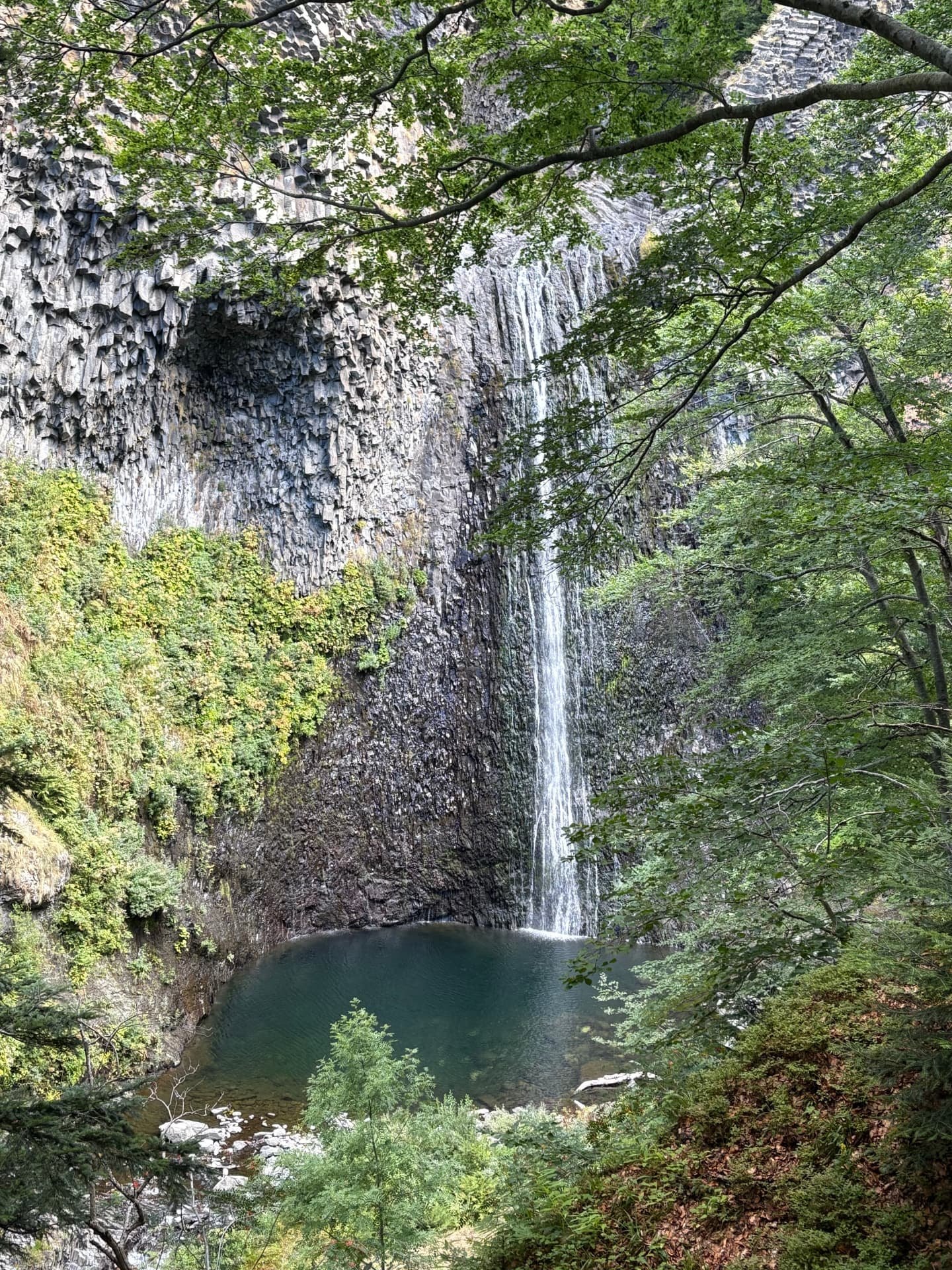 La Bourges dans la gorge boisée en aval de la cascade du Ray-Pic