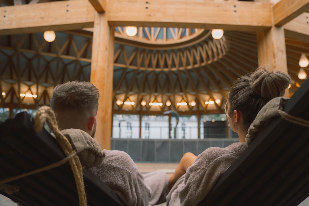 Espace de relaxation du Spa Séquoia Redwood aux Thermes de Vals-les-Bains